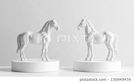 Horse figure, horse doll, Generative AI, AI image 130949439