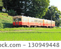 Kiha 200 running through rice fields in early autumn 130949448