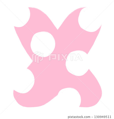 X Alphabet Hand Drawn Style And Pink Design Font Design X Alphabet Isolated 130949511