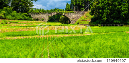 通潤橋新綠全景[熊本縣上益城郡大和町] 130949607