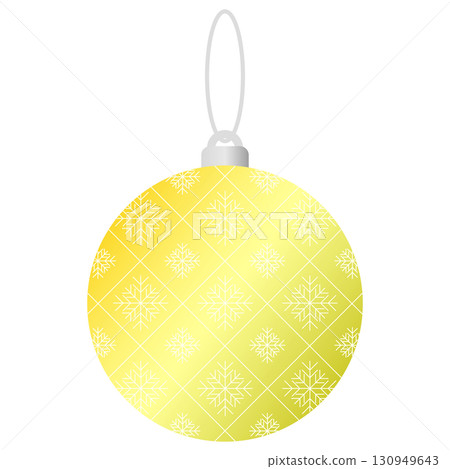 Christmas ornament gold gradient and snowflake pattern 130949643