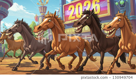 2026: Let's Be Merry! Horse Parade 130949704