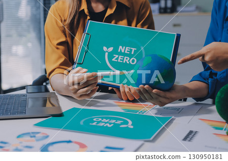 Businessman talks ESG environmental social governance policy for modish business. Businessman talks ESG environmental social governance policy for modish business. 130950181