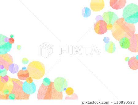 Colorful dot pattern background frame Colorful dot pattern background frame 130950588
