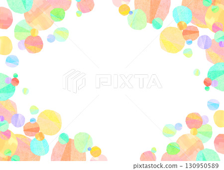 Colorful dot pattern background frame Colorful dot pattern background frame 130950589