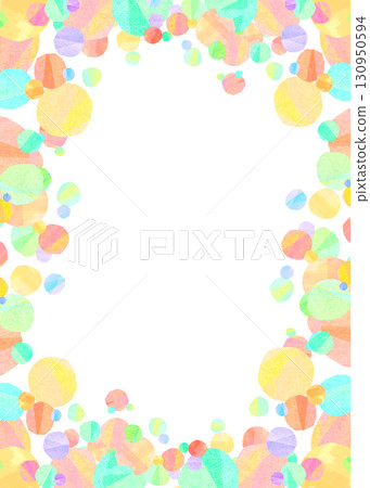 彩色圓點圖案背景框 130950594