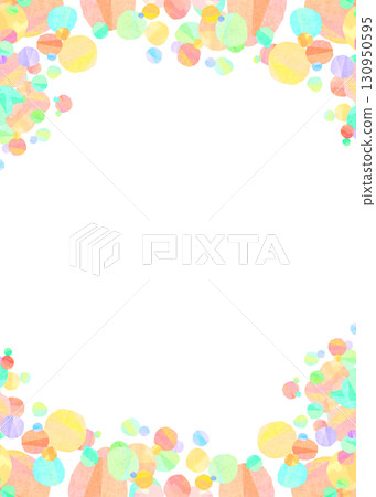 彩色圓點圖案背景框 130950595
