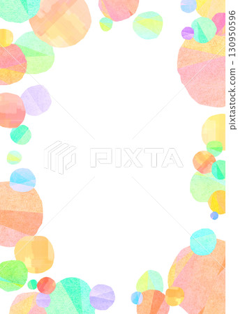 彩色圓點圖案背景框 130950596