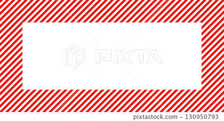 Warning sign with red and white diagonal lines. Attention, danger or caution symbol. Construction site signage, road safety notice, hazard banner, security alert shield. Vector illustration 130950793