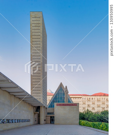 Church of the Immaculate Conception, or Holy Mary Catholic Church, with its modern architecture, Baku, Azerbaijan 130950995