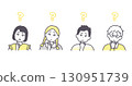 Illustration material of elementary school children thinking 130951739