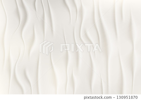White paper mockup for poster. Glued sheet blank with folds and wrinkles. Vector crease textured page. Rippled sticker effect for flyer design 130951870