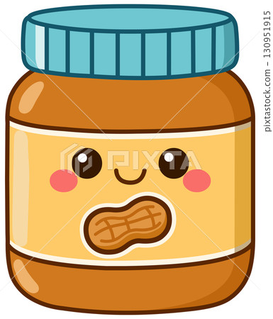 Kawaii Peanut Butter Jar 130951915