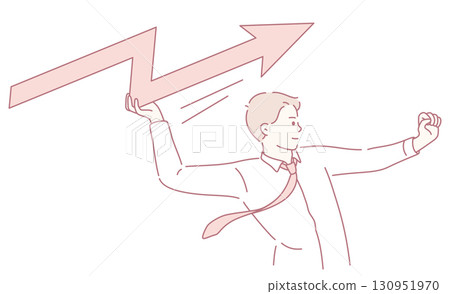 Illustration showcasing the concept of business growth success and achievement in various forms 130951970