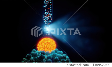 Futuristic vision of immune system strengthening with biotechnology innovation 130952056