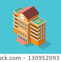 Isometric School Building Vector Illustration 130952093