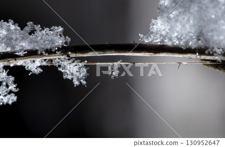 snowflakes, winter card, crystals of snow 130952647