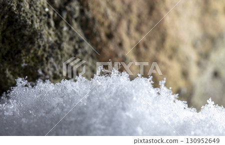 snowflakes, winter card, crystals of snow 130952649