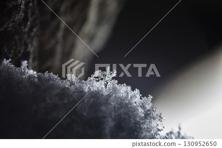 snowflakes, winter card, crystals of snow 130952650
