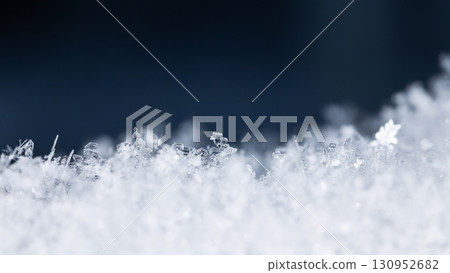 snowflakes, winter card, crystals of snow 130952682