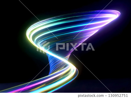 用五顏六色的光線旋轉的抽象背景 用五顏六色的光線旋轉的抽象背景 130952751