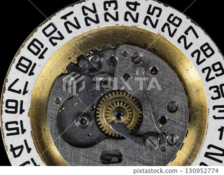 clockwork vintage mechanical watch, high resolution and detail clockwork vintage mechanical watch, high resolution and detail 130952774
