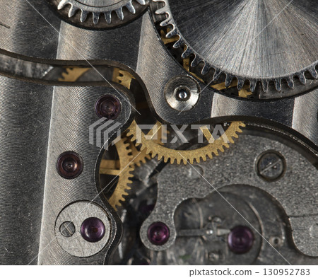 clockwork vintage mechanical watch, high resolution and detail 130952783