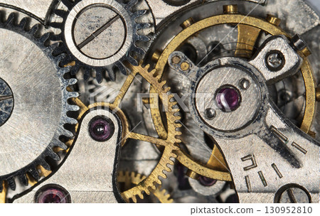 clockwork vintage mechanical watch, high resolution and detail clockwork vintage mechanical watch, high resolution and detail 130952810