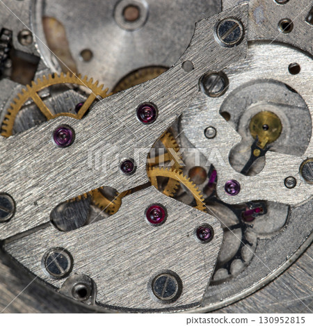 clockwork vintage mechanical watch, high resolution and detail 130952815