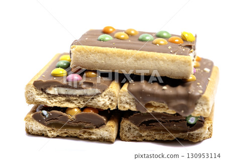 cookie isolated on white background.  Sweet biscuits. 130953114