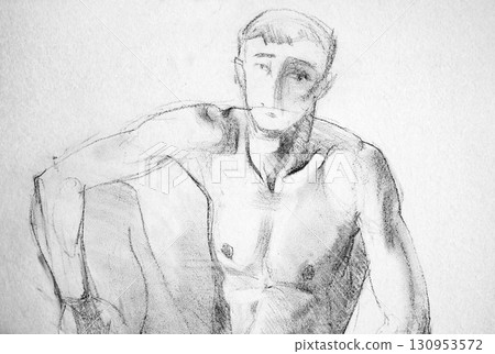 pencil drawing illustration, portrait, sketch 130953572