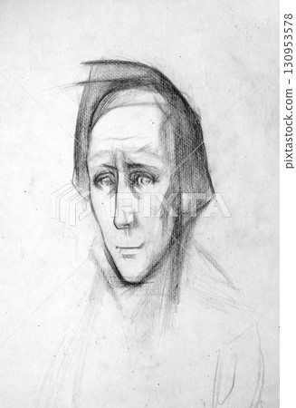 pencil drawing illustration, portrait, sketch 130953578