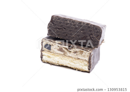 cookie isolated on white background.  Sweet biscuits.  130953815