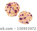 Watercolor berry muffins 130953972