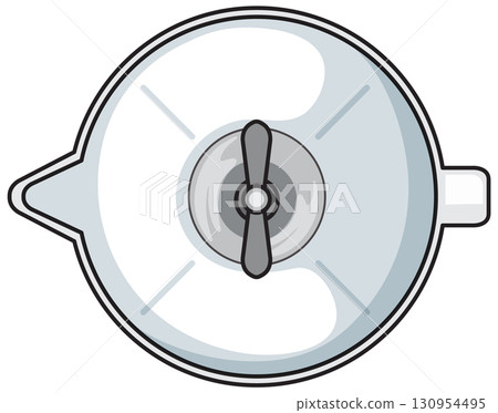 Top View of Blender Jug with Blades 130954495