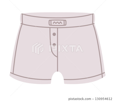 Man Boxer Briefs Underpants and Underwear Clothing Vector Illustration 130954612