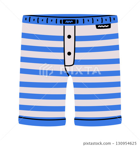 Man Midway Briefs Underpants and Underwear Colorful Clothing Vector Illustration 130954625