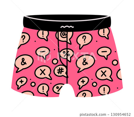 Man Boxer Briefs Underpants and Underwear Colorful Clothing Vector Illustration Man Boxer Briefs Underpants and Underwear Colorful Clothing Vector Illustration 130954652