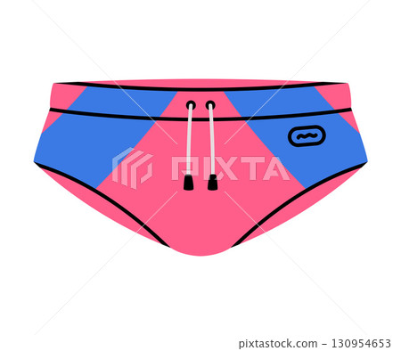 Man Briefs Underpants and Underwear Colorful Clothing Vector Illustration 130954653
