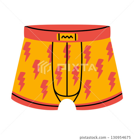 Man Boxer Briefs Underpants and Underwear Colorful Clothing Vector Illustration 130954675