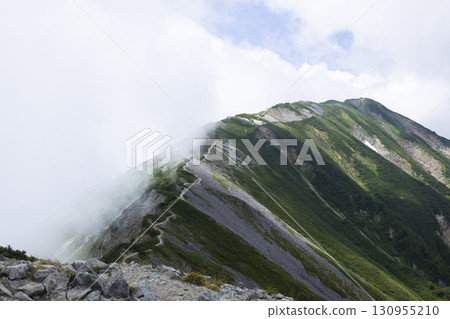 Beautiful Hakuba Oike Pond and mountain hut 130955210