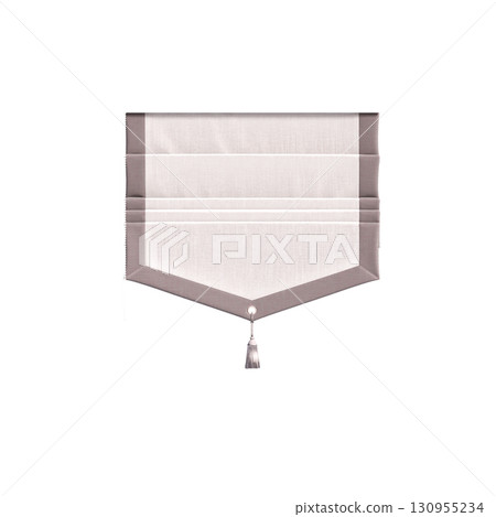 curtain isolated on a transparent background, interior decorations, 3D illustration, cg render 130955234