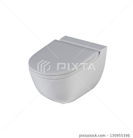 Lavatory pan isolated on a transparent background, bidet, 3D illustration, and CG render Lavatory pan isolated on a transparent background, bidet, 3D illustration, and CG render 130955398