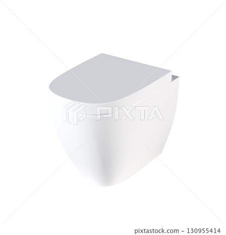 Lavatory pan isolated on a transparent background, bidet, 3D illustration, and CG render Lavatory pan isolated on a transparent background, bidet, 3D illustration, and CG render 130955414