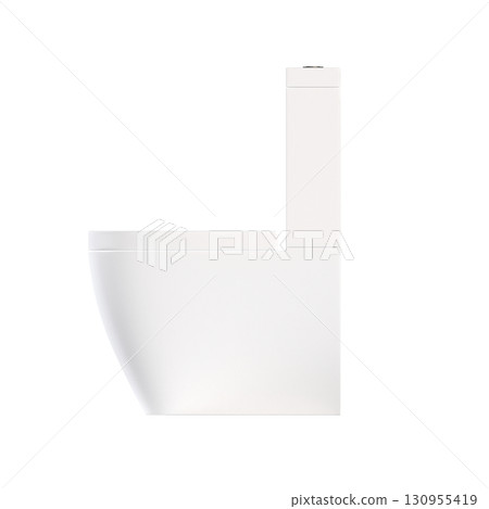 Lavatory pan isolated on a transparent background, bidet, 3D illustration, and CG render 130955419
