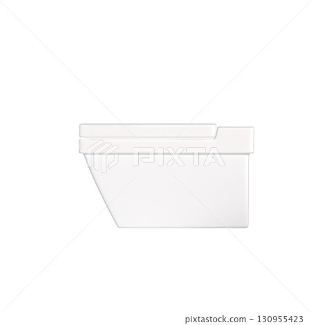 Lavatory pan isolated on a transparent background, bidet, 3D illustration, and CG render Lavatory pan isolated on a transparent background, bidet, 3D illustration, and CG render 130955423