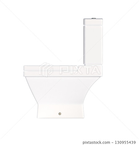 Lavatory pan isolated on a transparent background, bidet, 3D illustration, and CG render 130955439