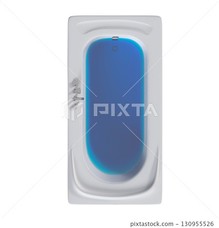 bathtub isolated on a transparent background, 3D illustration, and a CG render bathtub isolated on a transparent background, 3D illustration, and a CG render 130955526