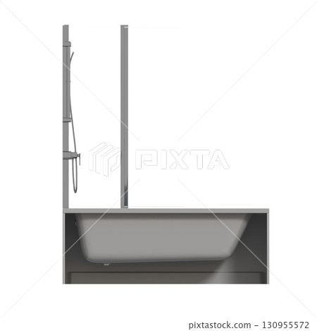 bathtub isolated on a transparent background, 3D illustration, and a CG render bathtub isolated on a transparent background, 3D illustration, and a CG render 130955572