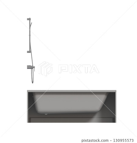 bathtub isolated on a transparent background, 3D illustration, and a CG render bathtub isolated on a transparent background, 3D illustration, and a CG render 130955573